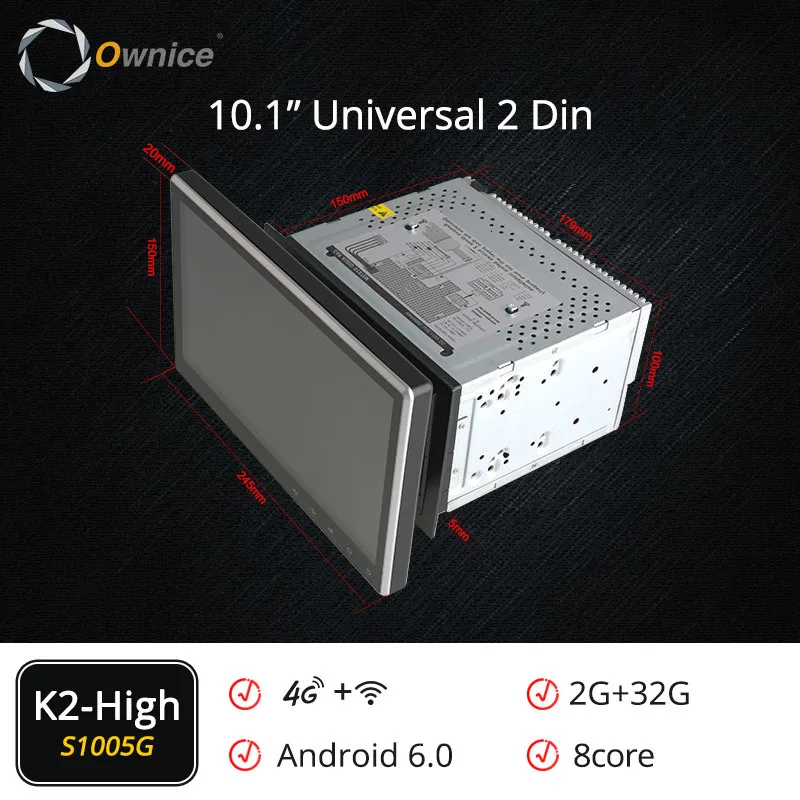 Ownice 2Din 10,1 дюймов HD android Восьмиядерный универсальный автомобильный Радио Стерео dvd-плеер gps навигация TPMS 4G LTE Carplay мультимедиа