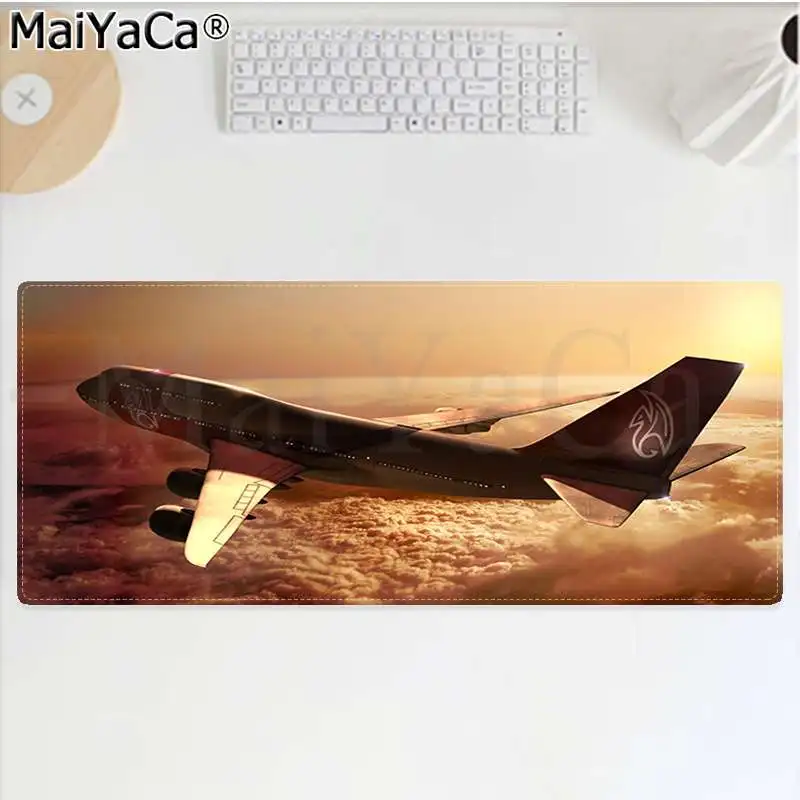 MaiYaCa в запасе самолета полета облака Блокировка края коврик для мыши игровой резиновый ПК компьютерный игровой коврик для мыши - Цвет: Lock Edge 30x80cm