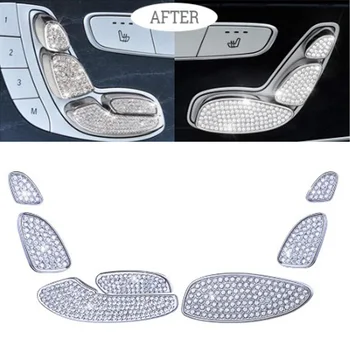 

Switch Regulator Seat Button Cover Trim For Mercedes AMG Silver Parts Decals