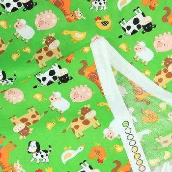 

half yard import plain cotton fabric nordic animal print fabrics for sewing material handmade DIY garment dress Accessories