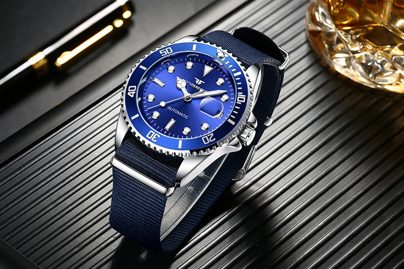 Luxury Brand FNGEEN Mechanical Watch Men Automatic Watch Male Clock Auto Date Men's Watch Luminous Watches Montre Homme 2020