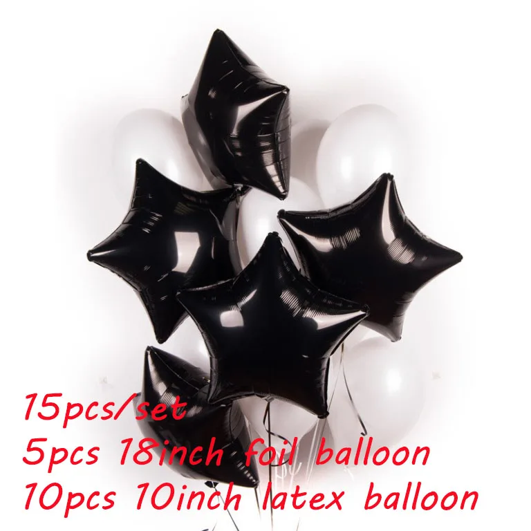 style5 15 шт./компл. розовый синий серии воздушные шары для мальчиков и девочек День Рождения украшения 18 дюймов звезда сердце фольги воздушный шар для Бэйби Шауэр Свадебный деко - Цвет: style5