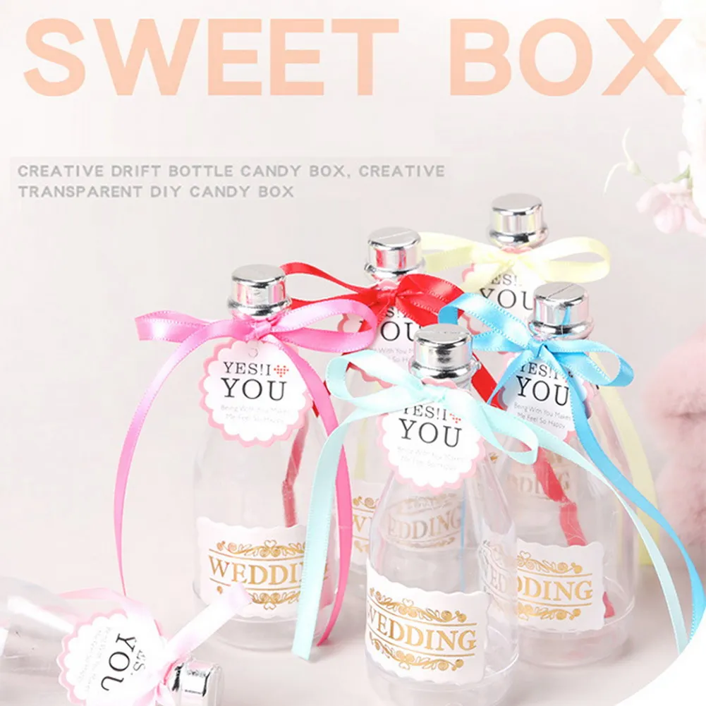 

Candy Box Plastic Drifting Bottle Personality Champagne Bottle Small Gift Box for Birthday Gift Banquet AUG889