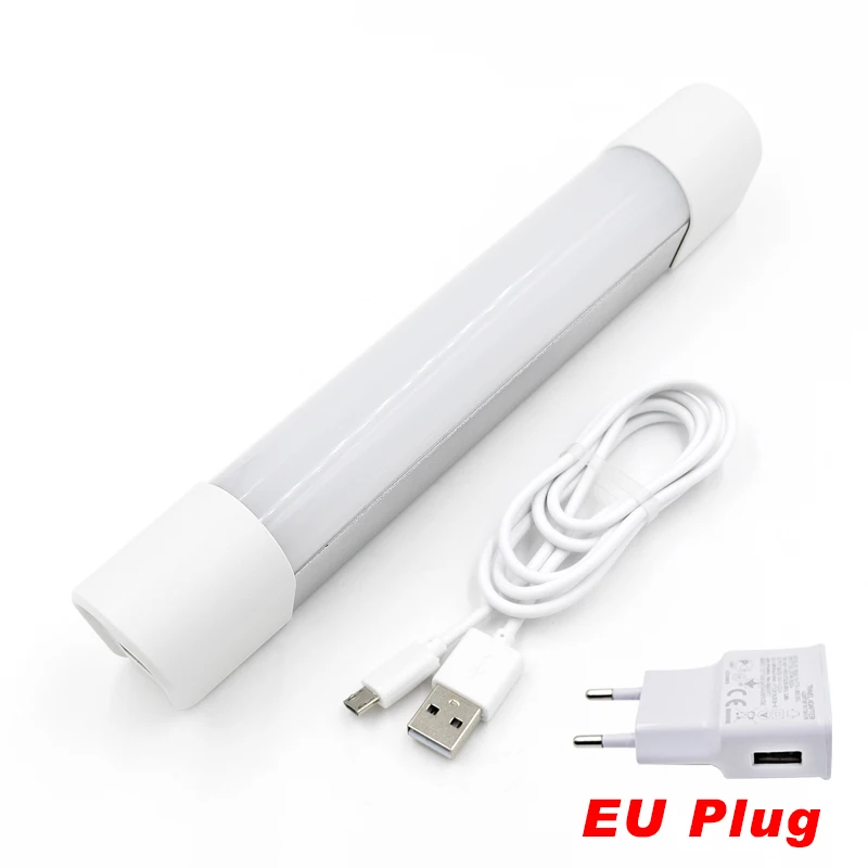 Портативный USB Перезаряжаемый светодиодный фонарик для внешнего аккумулятора для селфи 2x18650 Аккумулятор для зарядки мобильных телефонов с магнитом - Цвет: For Android cable EU