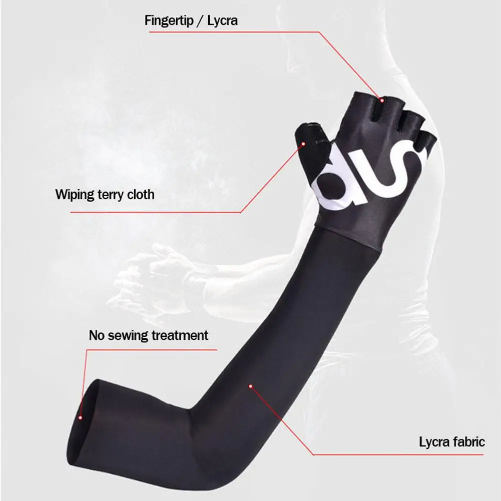 Arm Sleeves UV Protection Cooling Sleeves Sunblock Protective Gloves Long Cover for Running Golf Cycling Breathable Arm Sleeves