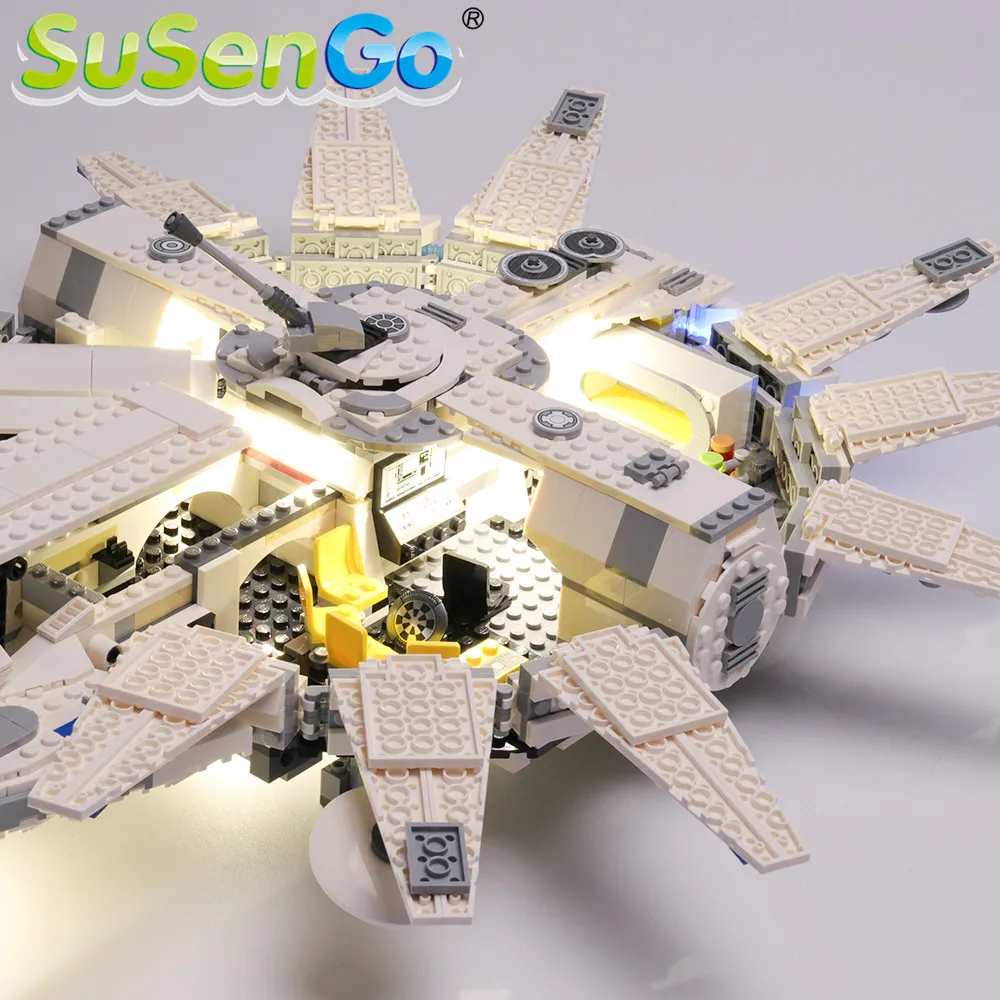 SuSenGo светодиодный светильник Набор для Story Kessel Run Millennium Block Falcon светильник ing набор совместим с 75212 05142(модель не входит в комплект