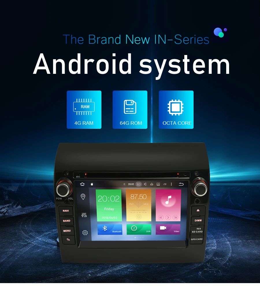 Top Android 9.0 Car Radio DVD Player GPS Multimedia Stereo For Fiat Ducato 2008-2015 Citroen Jumper Peugeot Boxer Video Navigation 4