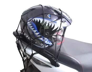 

Black Electric Helmet Sundries Cargo Storage Fixed Net With 6 Hooks