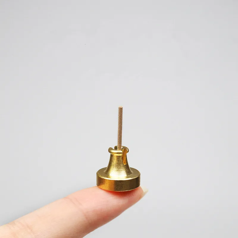 2pcs Creativity Brass Portable Incense Holder for Home Office Teahouse Multi Purpose Volcano Shape Incense Burner