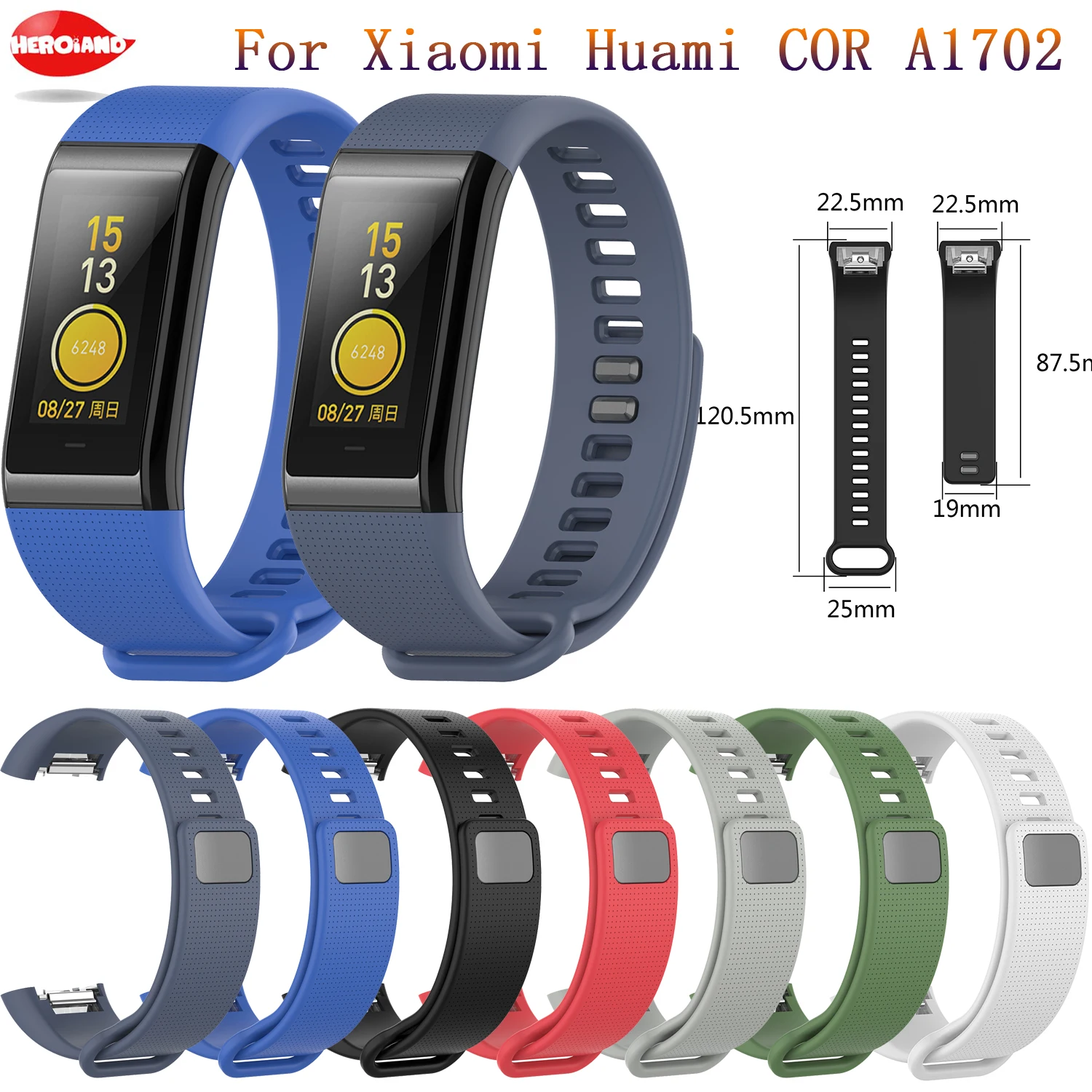 

Soft Silicone WatchBand for Xiaomi Huami Amazfit Cor A1702 bracelet replacement wriststrap for Huami Amazfit Cor A1702 watchband