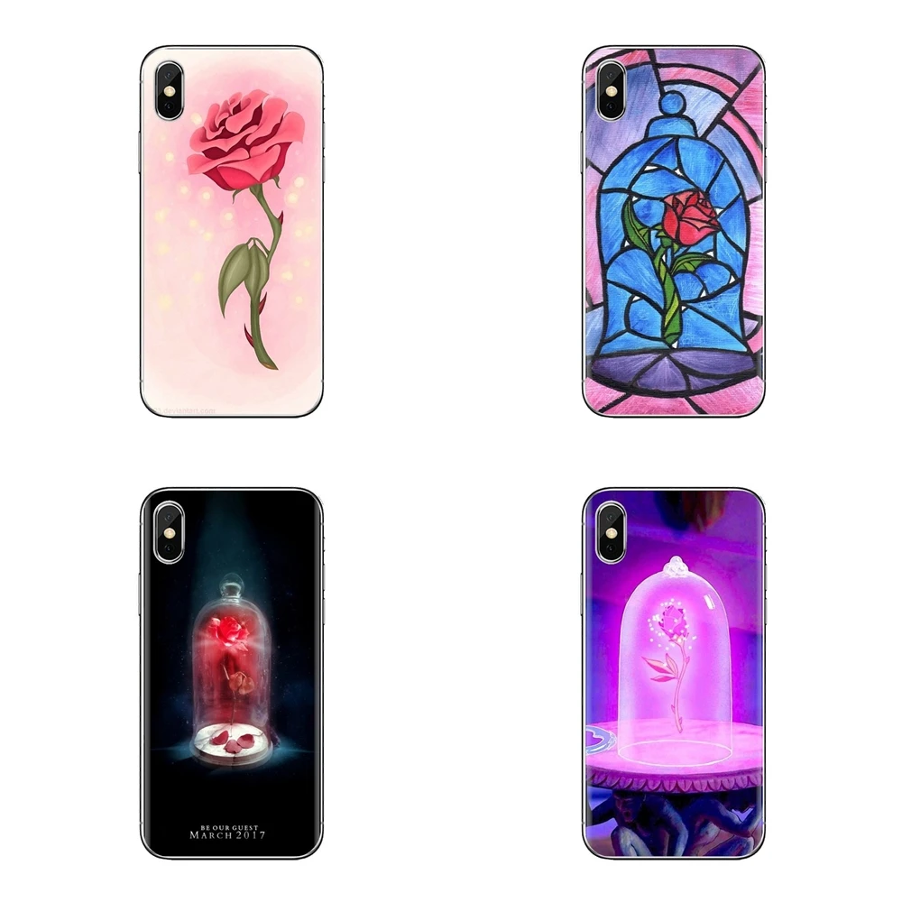 red rose stained glass beauty beast For LG G3 G4 Mini G5 G6 G7 Q6 Q7 Q8 Q9 V10 V20 V30 X Power 2 3 K10 K4 K8 2017 TPU Case Cover |
