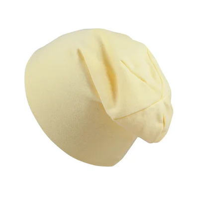 Light Yellow Новинка; Детские уличные танцевальная одежда в стиле хип-хоп шапка Демисезонный детские шапки и шарфа для маленьких мальчиков и девочек, вязаный Кепки зимние теплые однотонные Цвет детская шапка - Цвет: Light Yellow