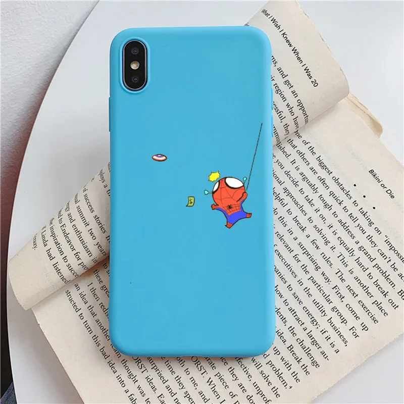 Cute Cartoon Spiderman Marvel Heros Case for Huawei P30 P20 P10 Pro Lite Plus Silicone Phone Cover Soft Back Smart Coque Capa - Цвет: Color 5Blue