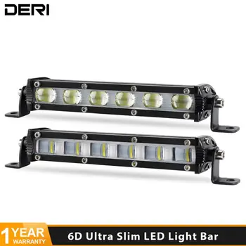 

DERI 7 inch Ultra Slim LED Light Bar Spot Floodlight 18W LED Work light for Auto 12V 24V ATV 4x4 Offroad Work Lights