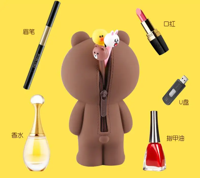 Силиконовый чехол для карандашей Kani rabbit ручка сумка большая емкость пенал коробка для хранения канцтоваров сумка для хранения