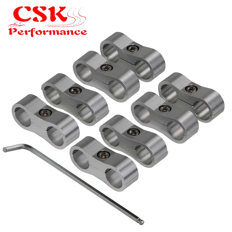 

AN6 Braided Hose Separator Clamp Fitting Adapter Bracket 13.4MM 6AN 8pcs SL