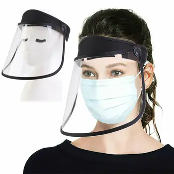 

Protective Dropletproof Anti Dust Full Face Cover Mouth Mask clear Visor Waterproof Droplet Face Shield Washable Transparent hot