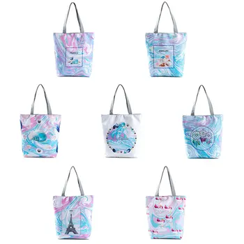 

Summer Tote eco Shopping Bag Wholesale Ladies Shoulder Handbag Cute Printed Large Capacity Women Casual Tote Beach Bag Female