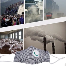 Моющаяся маска PM2.5 против дымки, маска против загрязнения, респиратор для пыли, многоразовый чехол из хлопка, унисекс, муфельная маска для путешествий/велоспорта