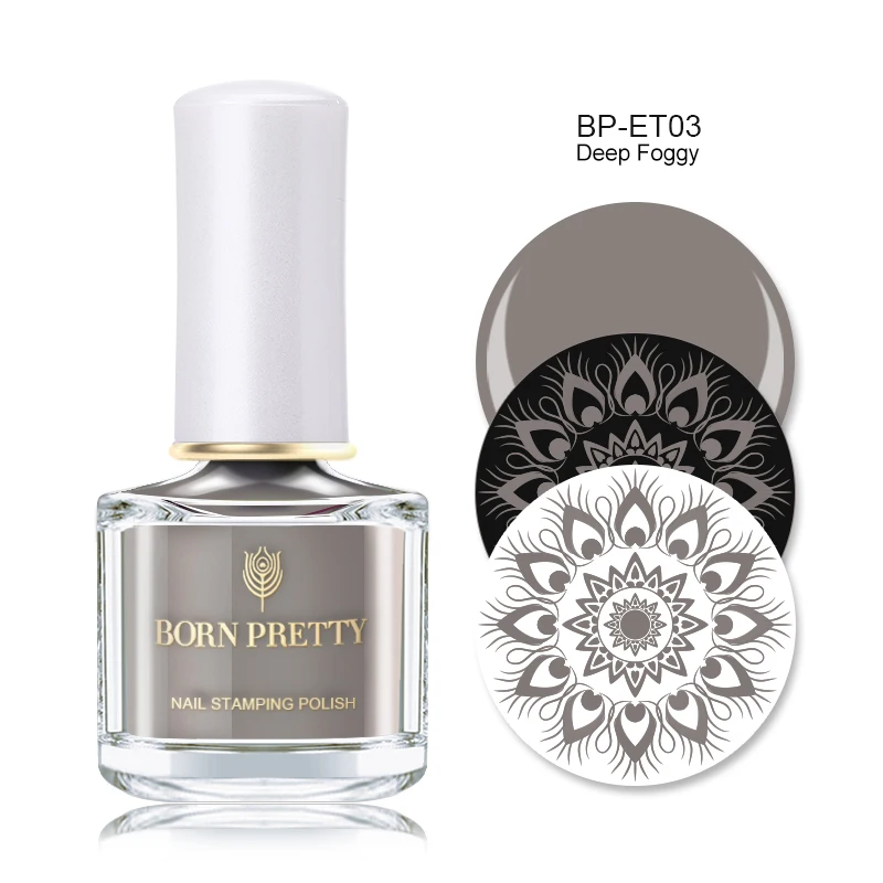 BP-ET03 6ML Pure Born pretty, голографическая штамповка лак для ногтей цветной штамп Шаблон Печать лак для ногтей трафаретные гвозди лак 6 мл 15 мл - Цвет: BP-ET03 6ML Pure
