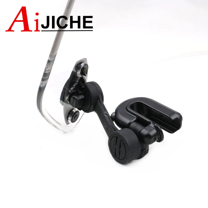 Universal Motorcycle Scooter Adjustable Clip On Windscreen Windshield Extension Spoiler Wind Deflector Adjustable Lockable