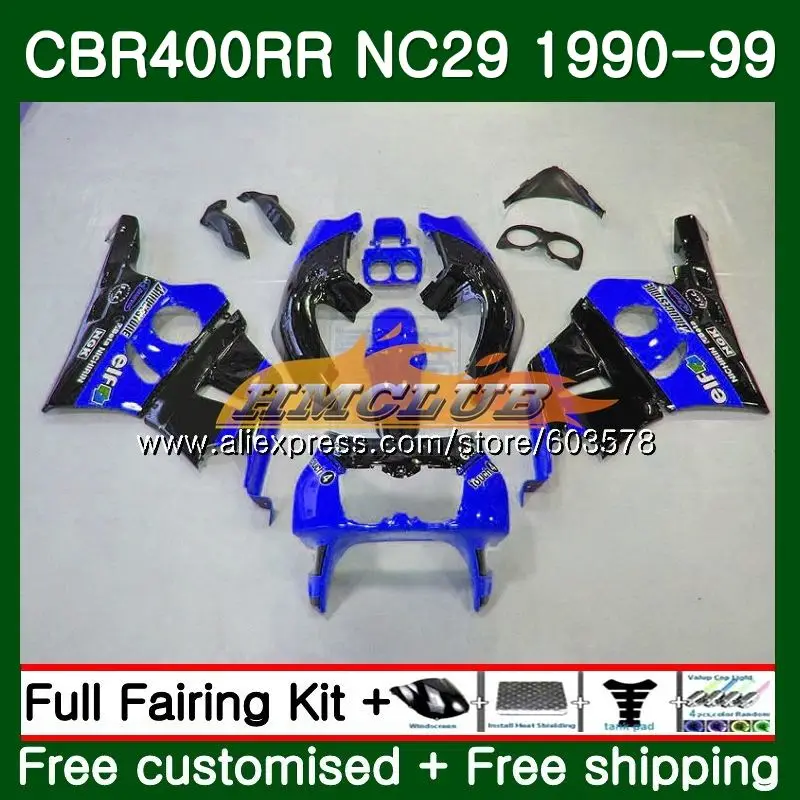 CBR400 RR для HONDA CBR400RR NC29 1994 1995 1996 1997 1998 1999 цвет синий, черный; большие размеры 97CL. 90 CBR 400 RR 400RR 94 95 96 97 98 99 обтекатель - Цвет: No. 1