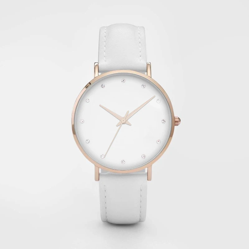 Новое поступление роскошные женские часы с искусственным бриллиантом Женские повседневные кварцевые часы Montre Femme Relojes Mujer женские часы horloges vrouwen - Цвет: rose white