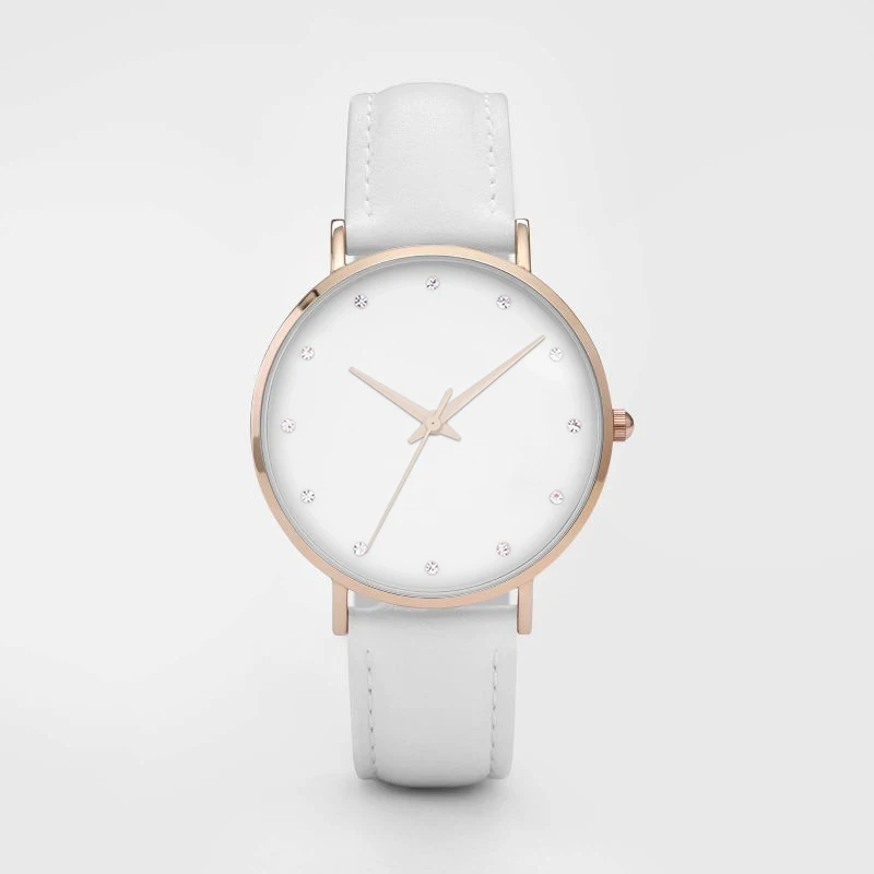 rose white Новое поступление роскошные женские часы с искусственным бриллиантом Женские повседневные кварцевые часы Montre Femme Relojes Mujer женские часы horloges vrouwen - Цвет: rose white