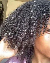 Upart Wigs Human Hair Virgin-Hair Afro Kinky-Curly-U-Part Dolago Brazilian 250%Density