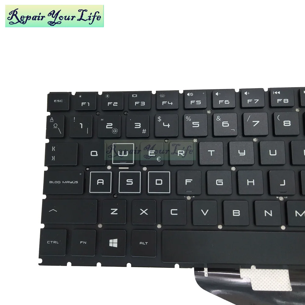 Teclado Retroiluminado Latino Espanhol Rgb para hp Omen 15-dc 15-dh Dc0002tx Dc0010ng L50880071 la es Espanha Teclados Retroiluminação Colorida - Imagem 4