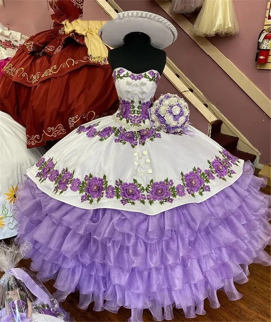 Mexican lavender Quinceanera Dresses customsized Lace Ball Gown Sweet 16  Dress Sweetheart prom gown vestidos de XV 15 años - AliExpress