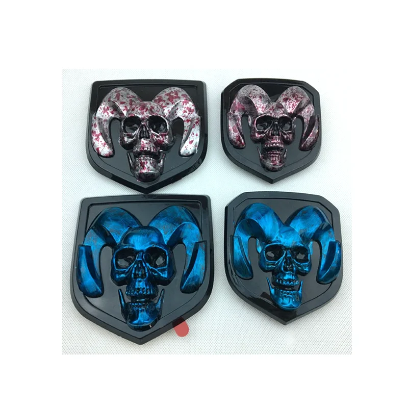 10pcsxSkull головы карты Ra-m1500 2500 3500 передний и задний багажник автомобильные наклейки-логотипы 3d