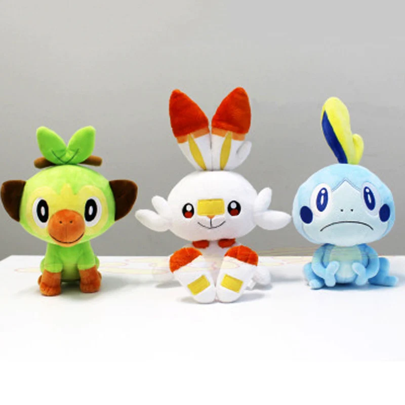 Sobble Scorbunny Grookey мультфильм Эльф Рисунок плюшевые мягкие коллекция игрушек для детей Рождественский подарок