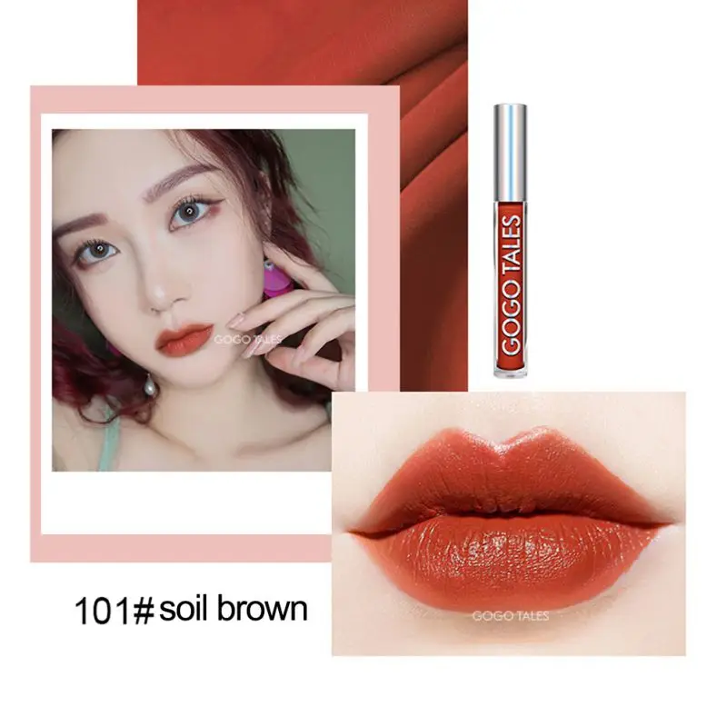 

6 Colors Professional Velvet Matte Lip Gloss Moisturizing Waterproof Non-stick Cup Easy Coloring Liquid Lip Gloss New