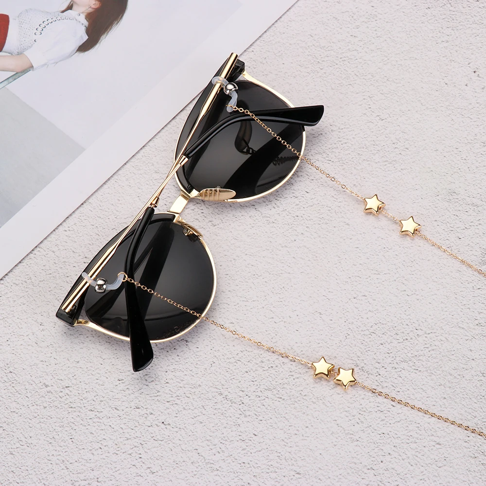 1 шт. модные женские очки с золотыми звездами солнечные очки с цепочкой очки для чтения Lanyards очки ожерелье из струн аксессуары для очков