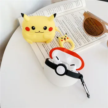 

Silicone Case for Airpods Pro Cute Bluetooth Earphone Case for Apple Airpod Pro Cover for Air Pods Pro 3 with Keychain 3D