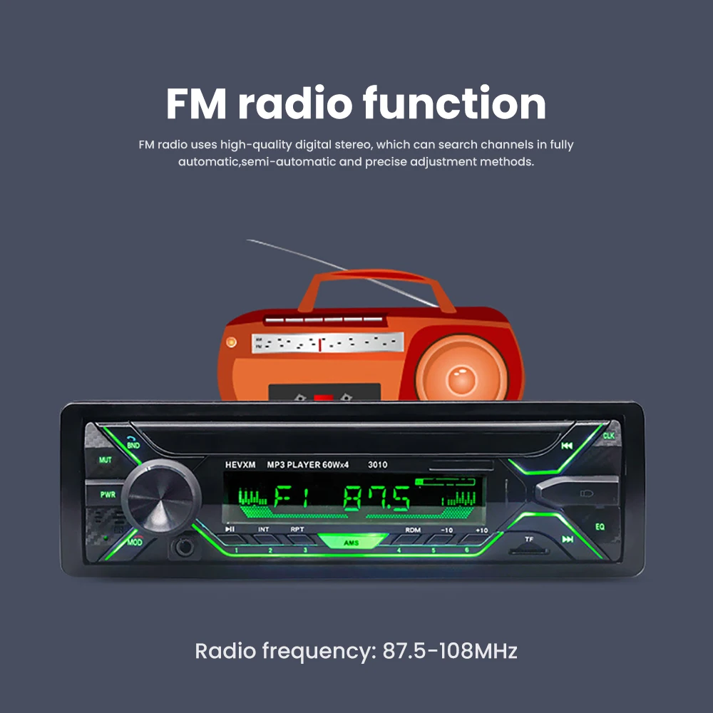 AOSHIKE 1 Din Bluetooth автомобильный стерео радио AUX/USB/WMA/TF/FM аудио Музыка Стерео Авторадио в тире Автомобильный MP3 мультимедийный плеер