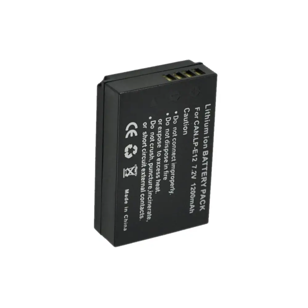 3 пакеты 1200 мА/ч, LP-E12 LPE12 LP E12 Перезаряжаемые Камера литий-ионные аккумуляторы для Canon EOS M M2 100D EOSM EOSM2 EOS100D