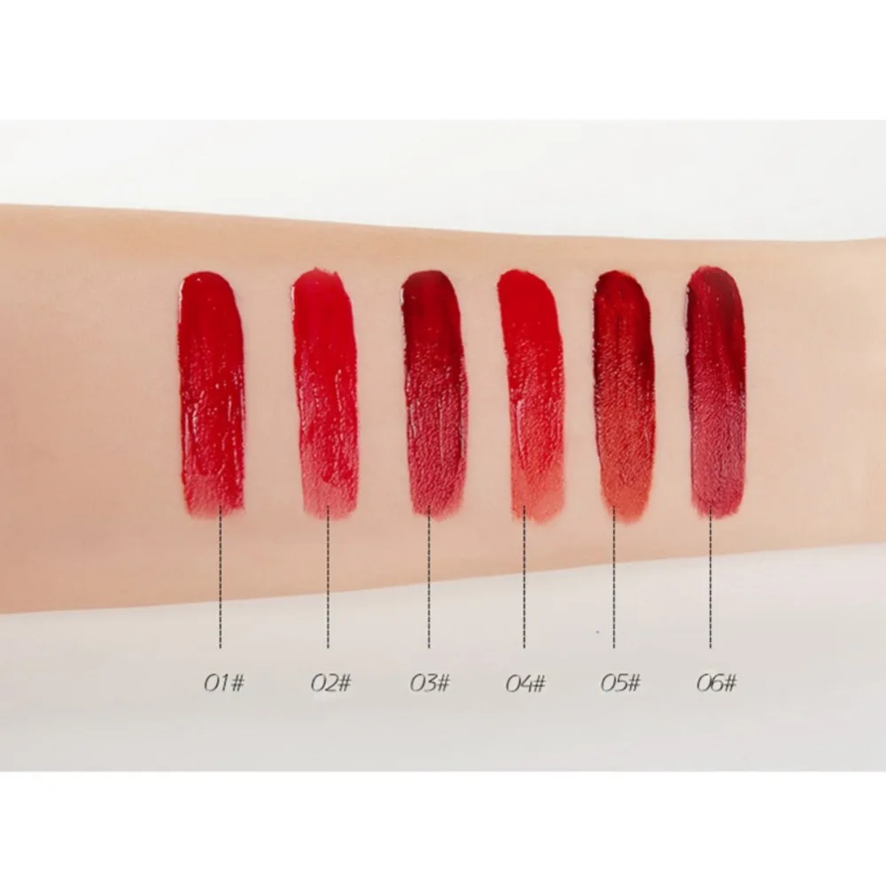 Lips Makeup 6 Colors Liquid Lipstick Matte Lip Gloss Tint Long Lasting Moisturizing Non-stick Cup Lip Glaze maquiagem