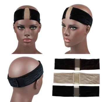 

Hot New 1pcs Lace Wig Grip Velvet Comfort Wig Band For Lace Wigs Frontals Headband With Adjustable Velcro Fastener Grip Headband