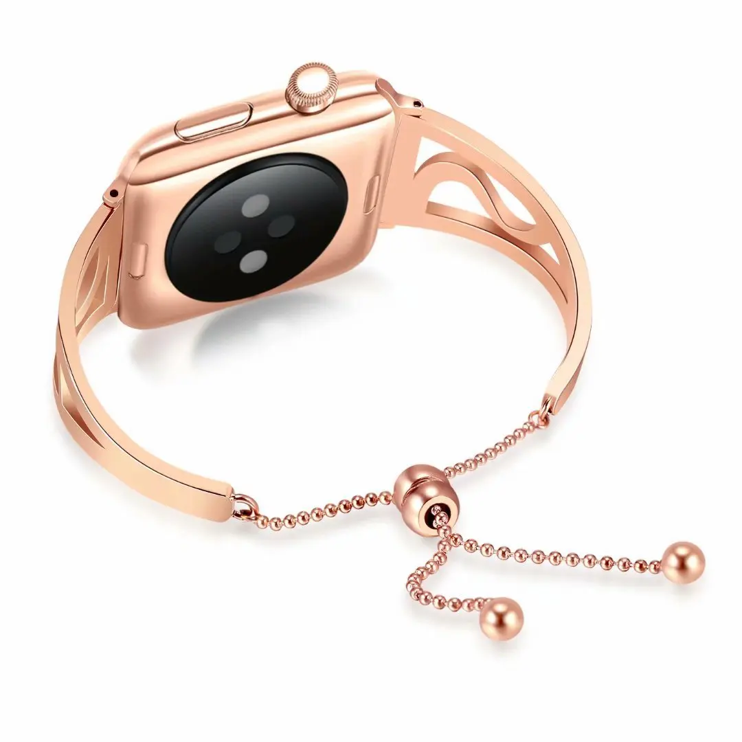 Ремешок из нержавеющей стали браслет для Apple Watch s-браслет ремешок для Apple Watch 4 круглая подвеска-бусы для IWatch серии 4 3 2 1