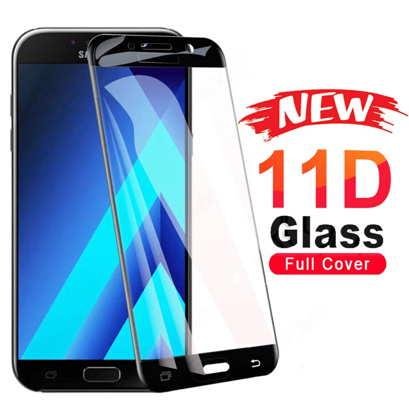 Protector de pantalla de cristal templado 11D para móvil, película de vidrio templado para Samsung Galaxy J2 J4 Core J5 J7 Prime A3 A5 A7 J3 J5 J7 2017