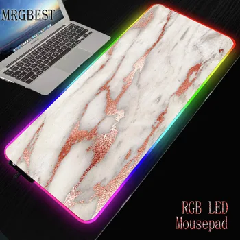 

MRGBEST Marble Large Size Game RGB LED Mouse Pad Non-slip Natural Rubber PC Computer Player Mousepad USB Desk Mat CSGO Dota