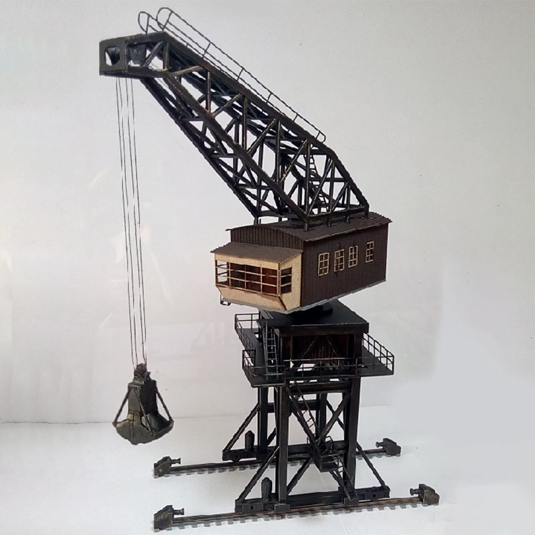 DIY 1:87 HO Scale Train Railway scale Decoration крупногабаритная модель угольного крана для модели