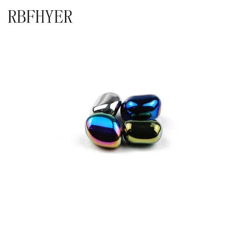 RBFHYER 8/10 мм натуральный камень гематит неправильный овал разноцветные