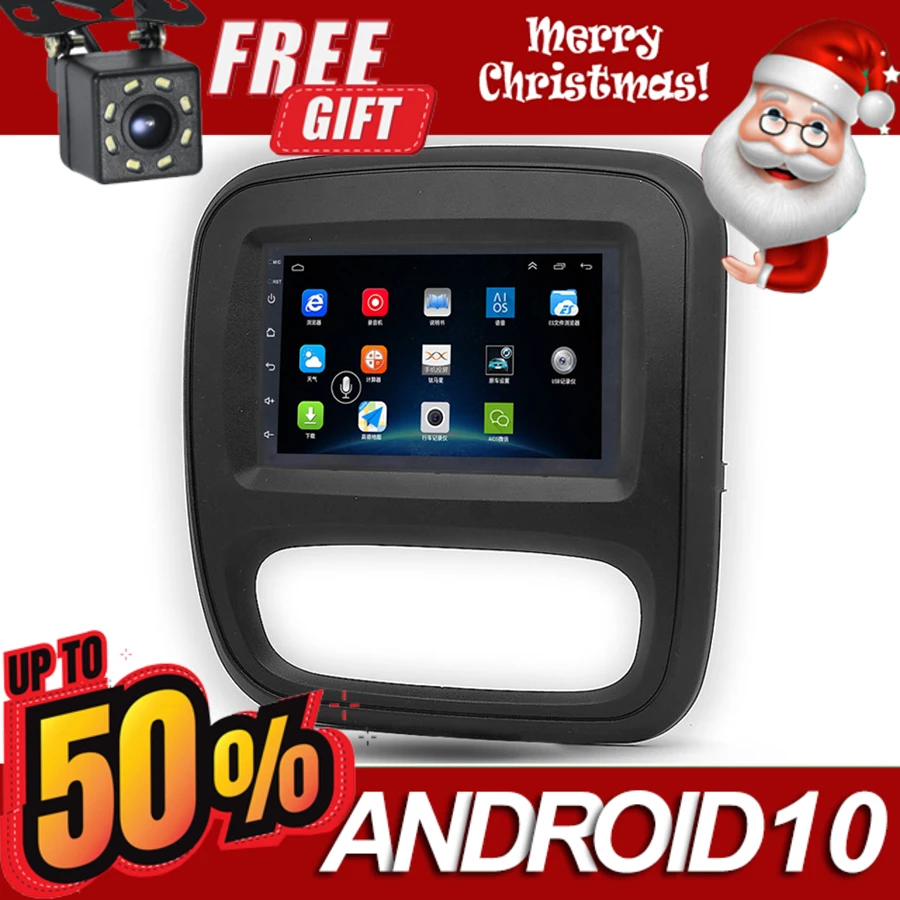 For Renault Trafic Opel Vivaro 2015 Car Tape Recorder Radio Android 10.0 Multimedia Autoradio Stereo Player GPS Navi Head Unit