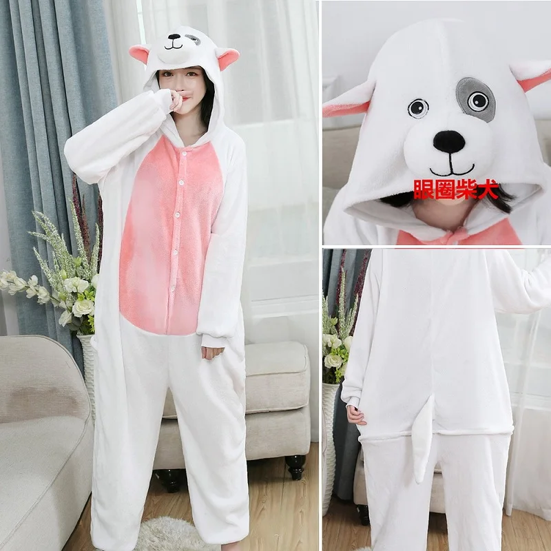 Кигуруми Единорог пижамы onesie для женщин Стич зимняя Фланелевая Пижама для взрослых Единорог пижамы в целом пара пижамы унисекс - Цвет: 24