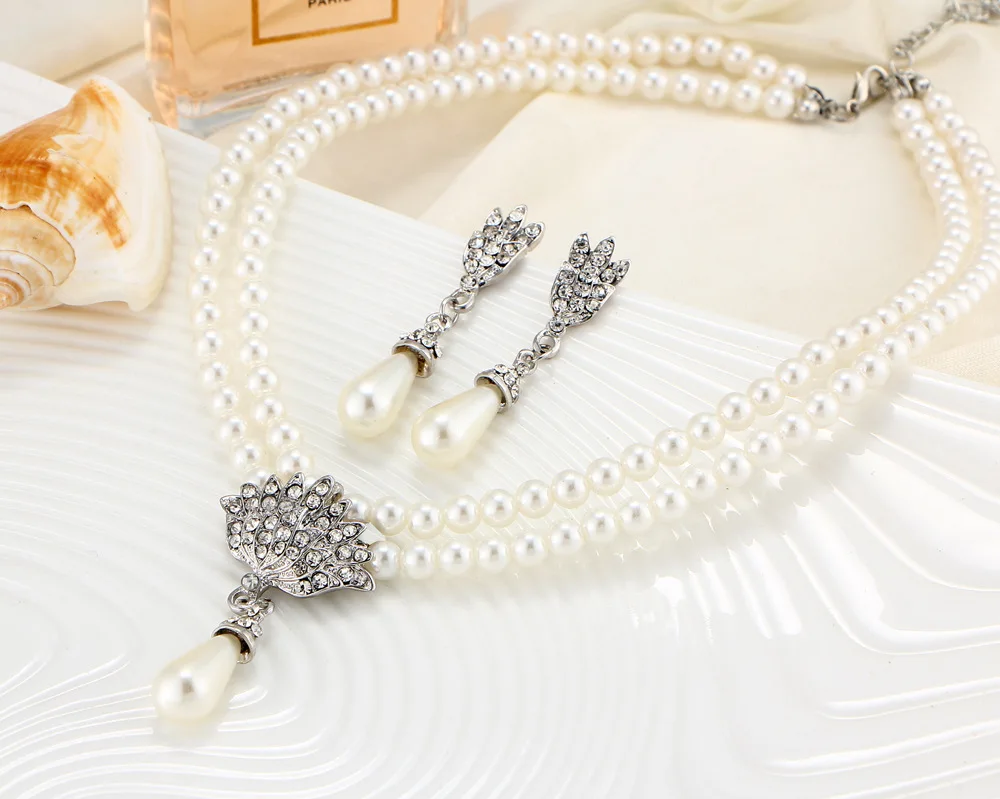 Элегантные женские ожерелья с искусственным жемчугом Подвески Макси чокер воротник эффектное ожерелье для невесты свадебное украшение бижутерия