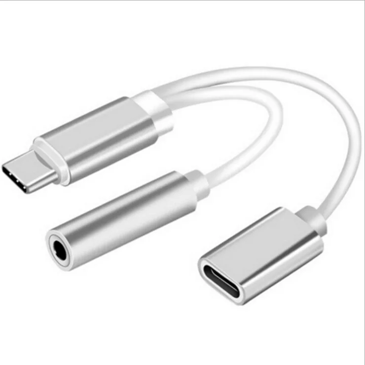 Chery 2 в 1 type C 3,5 мм разъем для зарядки наушников для huawei Xiaomi Oneplus samsung USB C аудио кабель сплиттер для наушников адаптер