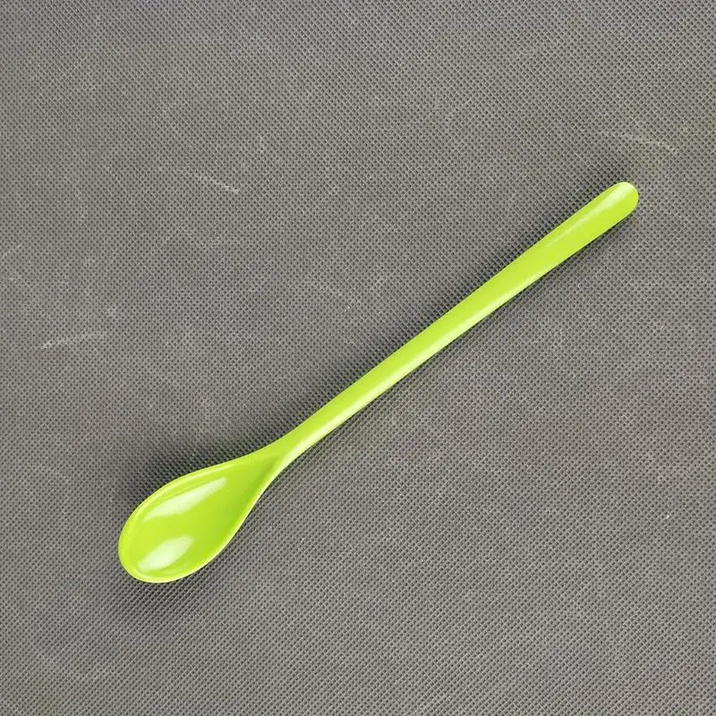 1PC Random Color Long Handle Soup Spoons Tea Coffee Stirring Spoons Flatware Rice Ladle Spoon Meal Dinner Scoops Kitchen Supply